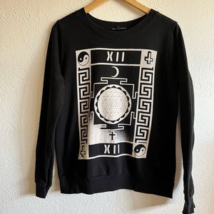 3/$12 Urban Outfitters Black Graphic Crewneck, size medium